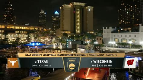 Ncaa Volleyball Semifinal On Espn Intro Texas Vs Wisconsin 1214