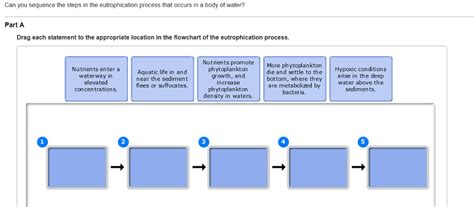 Solved Can you sequence the steps in the eutrophication | Chegg.com