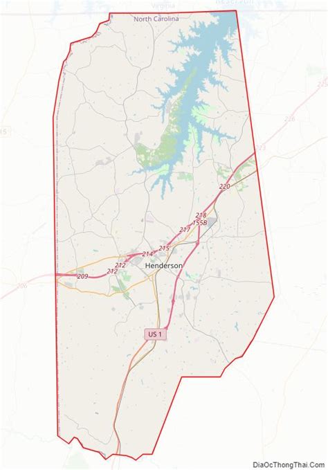 Map Of Vance County North Carolina A C Th Ng Th I