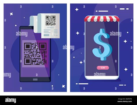 qr code paper and smartphones vector design Stock Vector Image & Art - Alamy