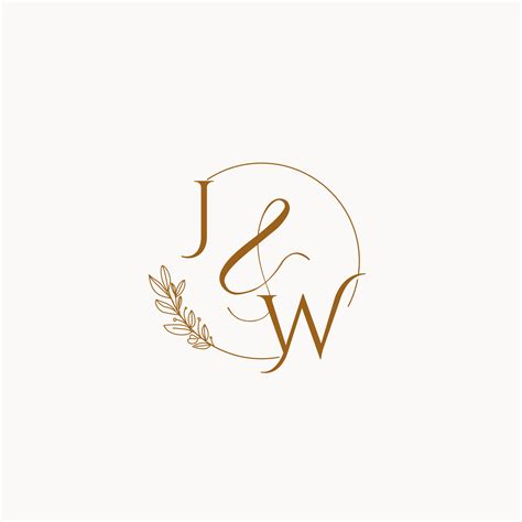 Jw Initial Wedding Monogram Logo Vector Art At Vecteezy