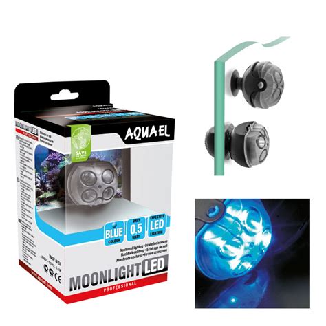 Aquael Moonlight Led Spot Lumière Lunaire Bleu 1w Submersible Et