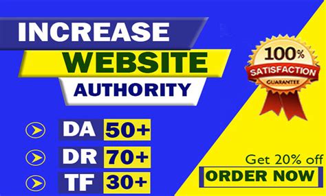 I Will Increase Domain Authority Da Dr Tf With Guaranteed For