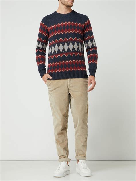 Selected Homme Norwegerpullover mit Raglanärmeln marineblau online kaufen