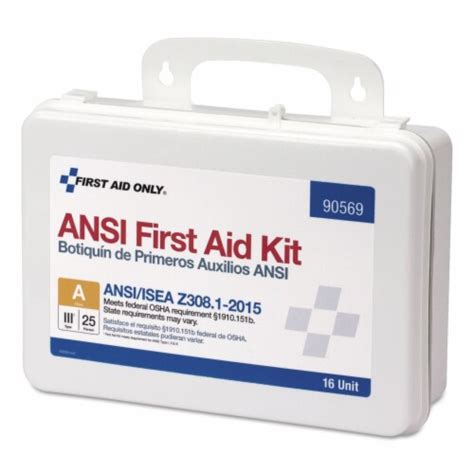 Person Unitized Plastic First Aid Kit Ansi Compliant Kroger