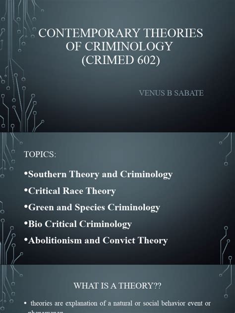 Contemporary Theories of Criminology | PDF | Criminology | Crimes