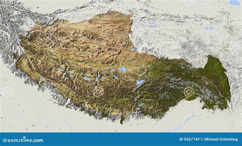 Tibet Relief Map Royalty Free Stock Images Image 5567749