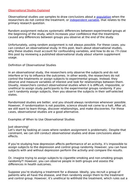 observational studies explained observational studies explained