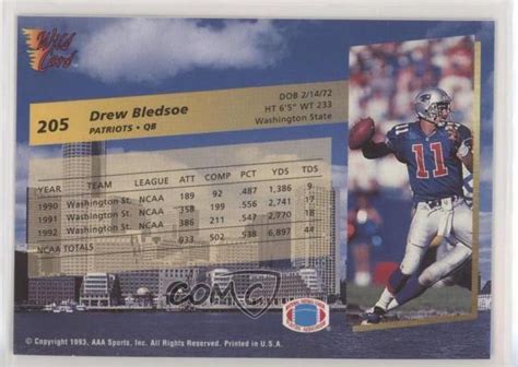 1993 Wild Card Superchrome 205 Drew Bledsoe RC For Sale Online EBay