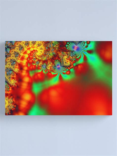 Fractal Contrast Of Red And Green | Canvas Print Designed & Sold By Optional Lecturer