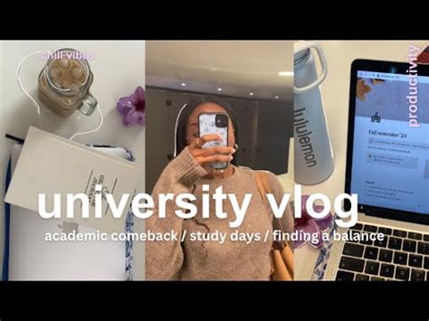 UNI VLOG My Academic Comeback Productive Study Days Balancing Uni