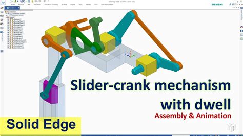 Solid Edge Assembly Motion Animation 9 Slider Crank Mechanism With