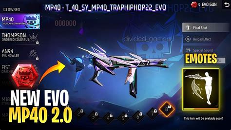 Ob40 Update Free Fire Ll Ob40 Update New Evo Gun Ll Evo Mp40 20 Skin