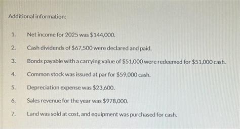 Solved Waterway Company Comparative Balance Sheets December Chegg