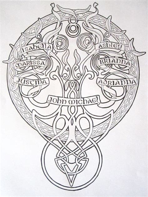 Celtic Family Tree Tattoo