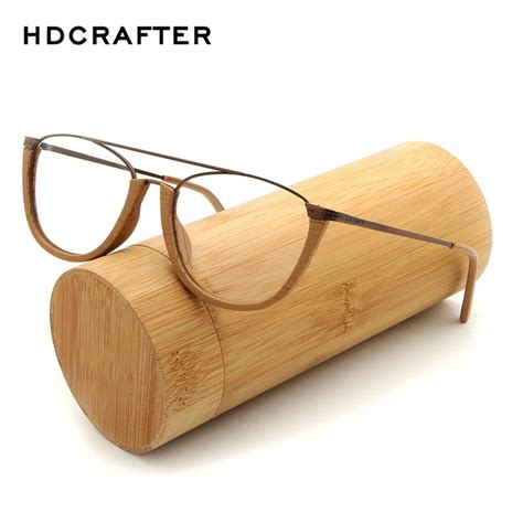 Hdcrafter armações de óculos de madeira vintage feminino masculino