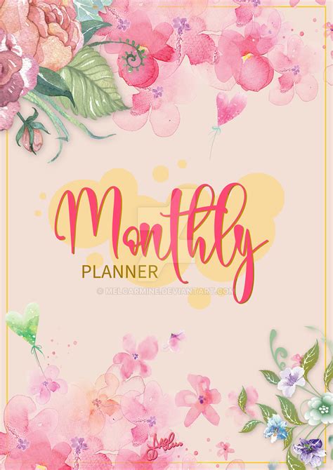 Monthly Planner Cover Spring By Melcarmine On Deviantart