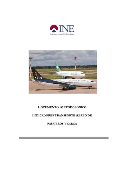 DOCUMENTO METODOLÓGICO INDICADORES TRANSPORTE AÉREO DE PASAJEROS Y CARGA