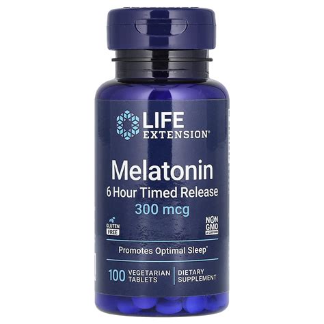 Life Extension Melatonin Hour Timed Release Mcg