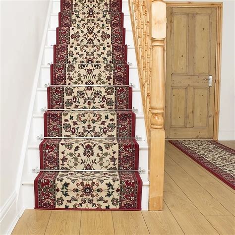 Runrug Stair Carpet Runner Stain Resistant 510cm X 60cm Persian