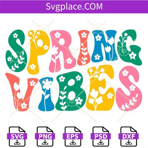 Spring Vibes Retro SVG Spring Vibes Svg Spring Svg Welcome Spring Svg