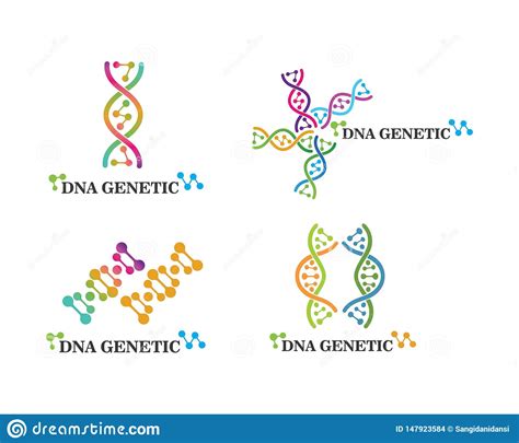 Ejemplo Gen Tico Del Icono Del Logotipo De La Dna Ilustraci N Del