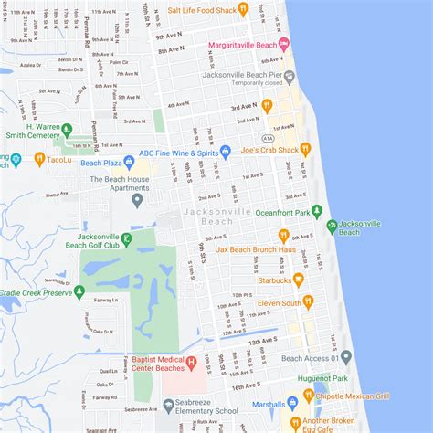 Maps Of Jacksonville Beach Fl