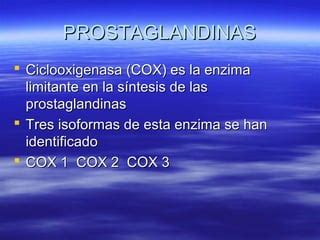 Fisiologia De La Prostaglandinas Ppt