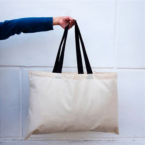 Bolsa de Algodón con manilla negra 4060 cm con Logo Jaraprint