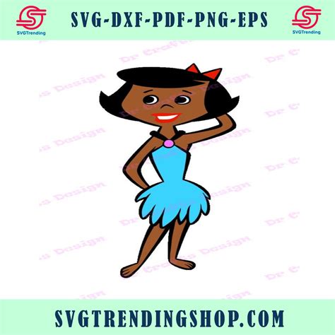 Betty Rubble The Flintstones African American Svg 2 Svg Dxf Cricut Silhouette Cut File