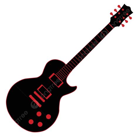 Cartoon Black Guitar Iconic Blues Gold Vector Iconic Blues Gold Png