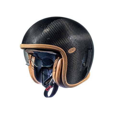 Casque Jet Premier Vintage Platinum Ed Carbon