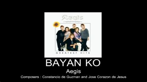 BAYAN KO - Aegis (Lyric Video) Chords - Chordify