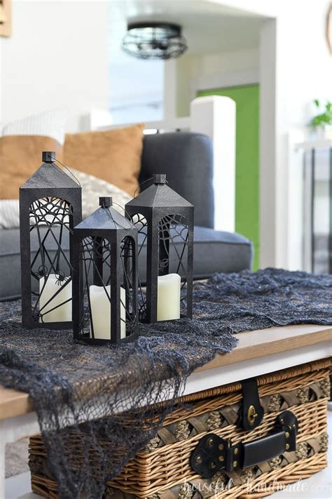 Spiderweb Halloween Paper Lanterns • Crafting My Home