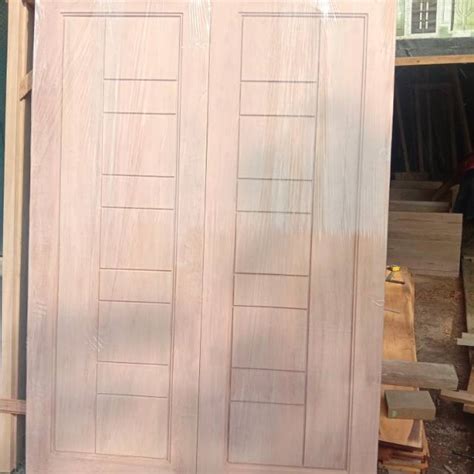 Jual 1 Set Kusen Pintu Doble Minimalis Kayu Kamper Samarinda Oven