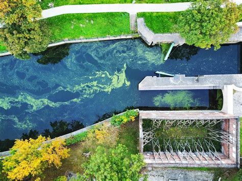 Premium Photo | Drone shot of a river