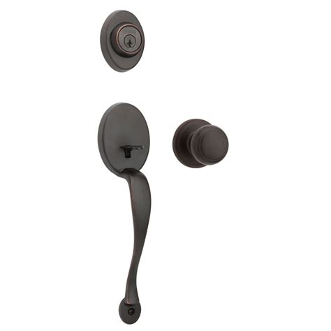 Weiser Augusta Single Cylinder Venetian Bronze Handle Set With Troy Knob The Home Depot Canada