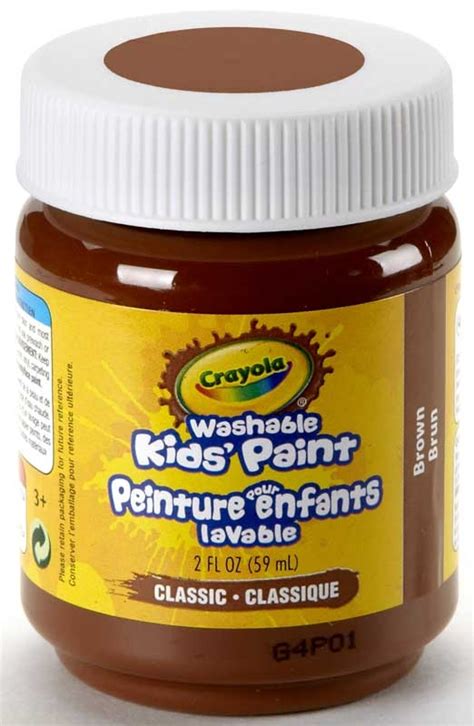 Crayola Washable 2oz Brown Paint Singles Wholesale