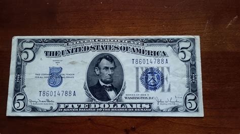 1934 $5 Silver Certificate - For Sale, Buy Now Online - Item #751163