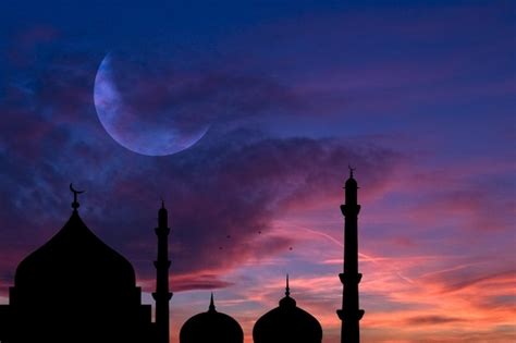 Feliz ramadán feliz eid media luna de ramadán luna islámica ramadán