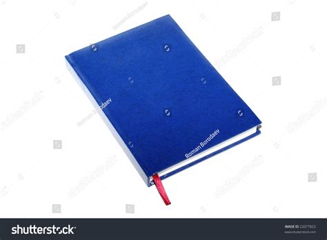 Single Book With Empty Cover Isolated On White Background. Stock Photo ...