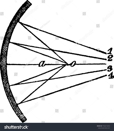 typical representation diverging rays   stock vector royalty