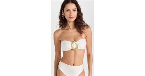 Cult Gaia Aradhya Bikini Top In White Lyst