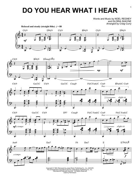 Do You Hear What I Hear By Craig Curry Sheet Music For Piano Solo At