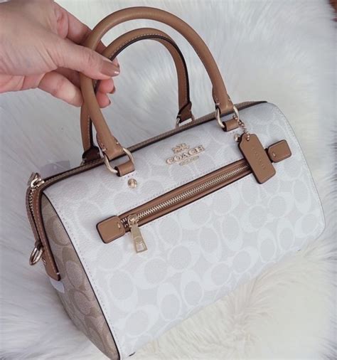 Original Coach Ca149 Rowan Satchel In Blocked Signature Canvas Chalk Multi Lazada Ph