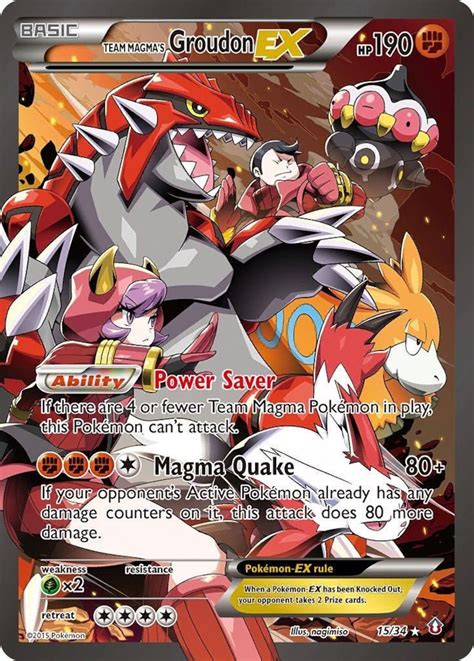 Pokemon Team Magma S Groudon Ex Hyper Rare Full Art Etsy