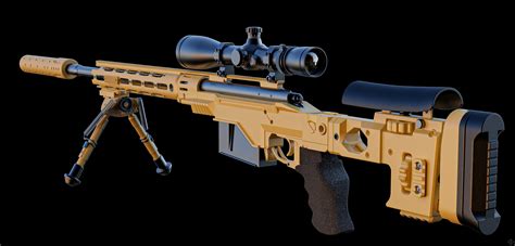 M2010 Enhanced Sniper Rifle Finished Projects Blender Artists Community