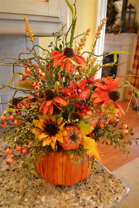 Fall Pumpkin Basket Arrangement By Kristenscreations On Etsy Fall