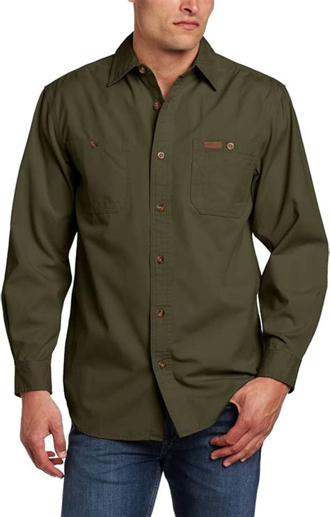 Carhartt Mens Trade Long Sleeve Shirt Canvas Button Front