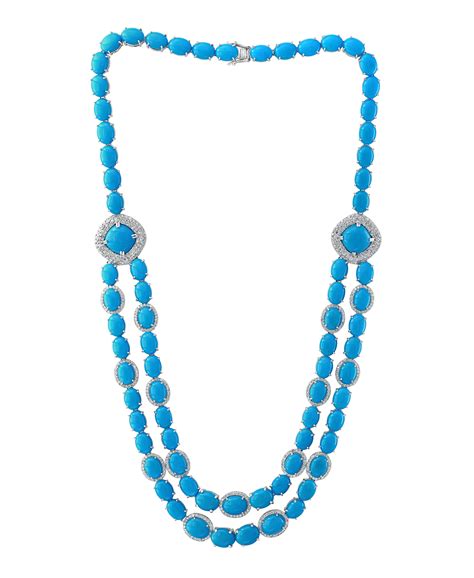 104 Carat Sleeping Beauty Turquoise Necklace And Earring Set Bridal